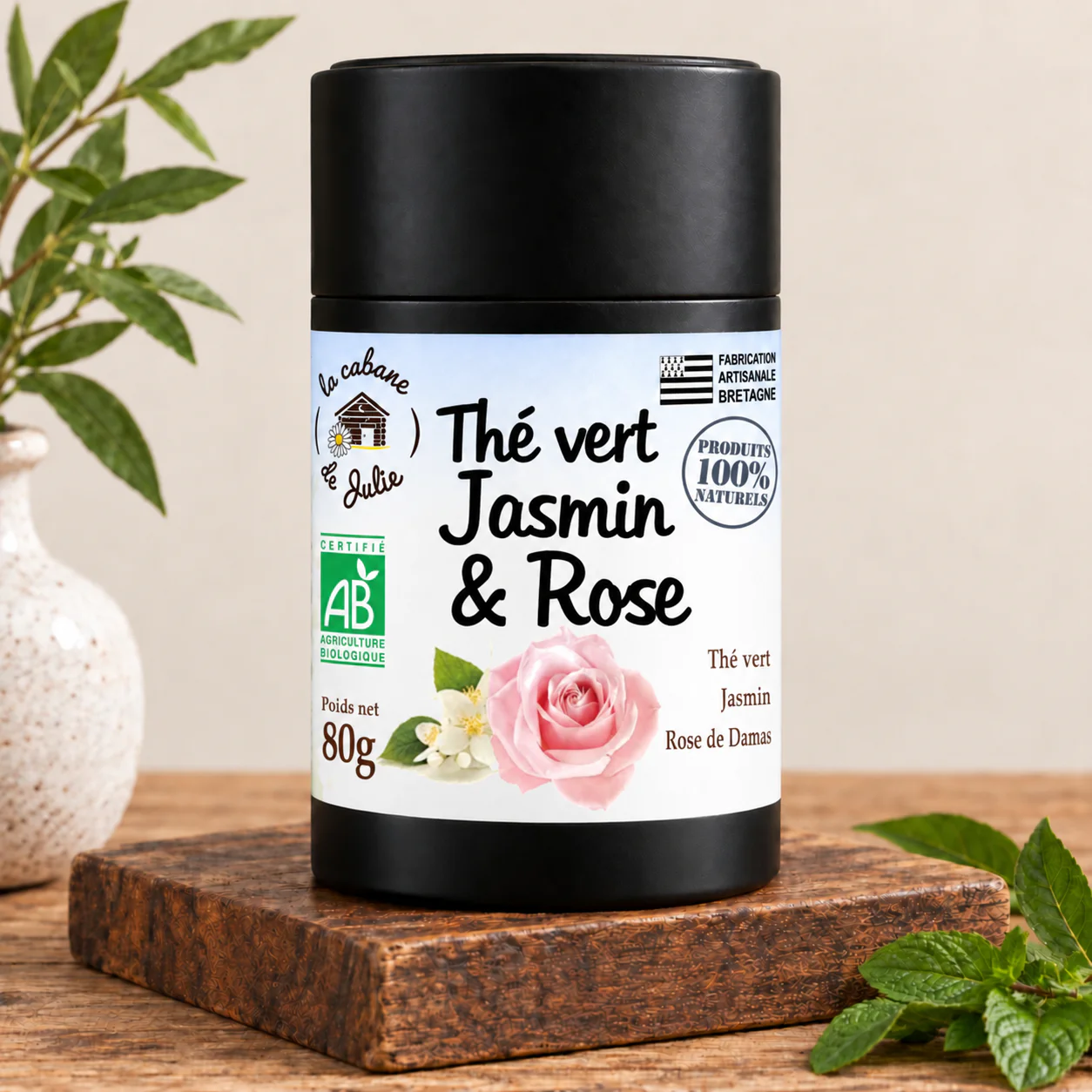 Thé vert Jasmin et Rose