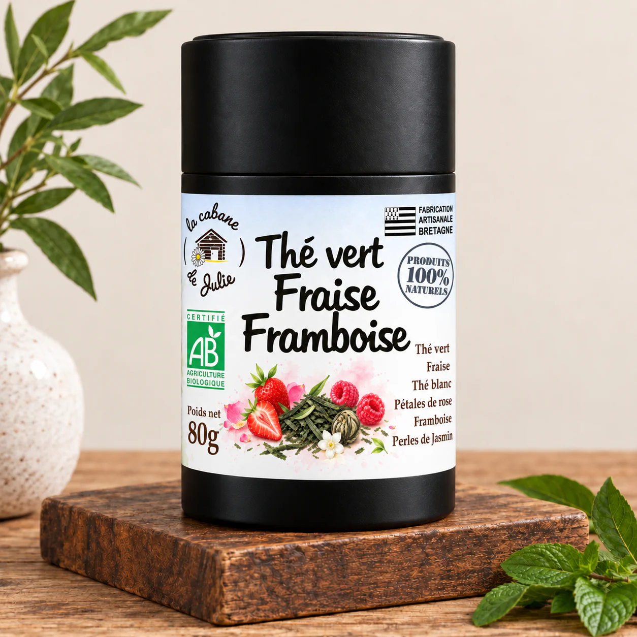Thé vert Fraise Framboise